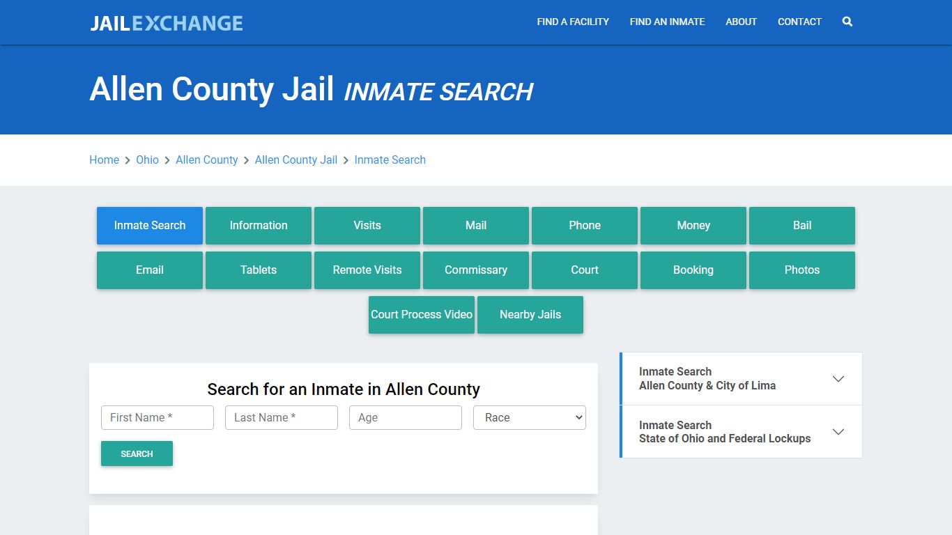 Allen County Jail, OH Inmate Search: Roster & Mugshots